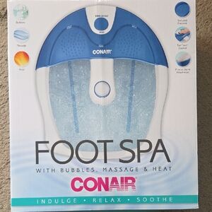 Conair Blue and White Foot Spa (With Bubbles, Massage, And Heat)